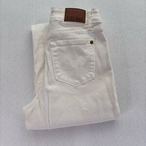 Judy Blue White Denim Pants size 5/27, Wide Leg